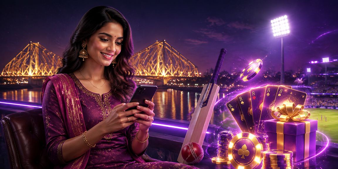 Young man placing cricket bet in Kolkata from phone